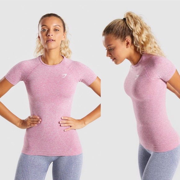 Gymshark Tops - 🎀 Gymshark Vital Seamless Shirt - Pink Marl